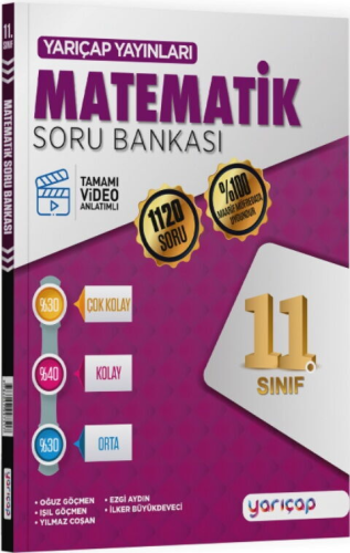 YarıÇap Yayınları 11. Sınıf Matematik Maarif Soru Bankası