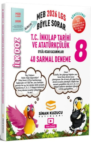 Sinan Kuzucu Yayınları 2026 8. Sınıf T.C. İnkılap Tarihi ve Atatürkçülük İlk Doz Sarmal Branş Denemeleri