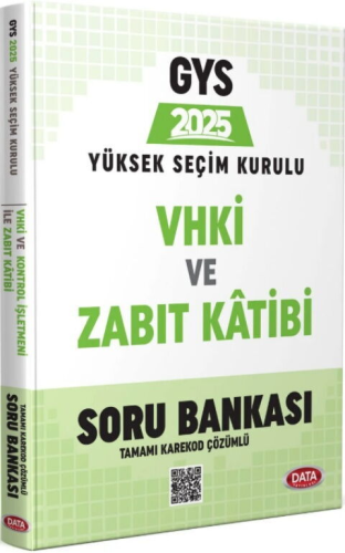 Data Yayınları 2025 Yüksek Seçim Kurulu (YSK) VHKİ ve Zabıt Kâtibi Soru Bankası Tamamı Karekod Çözümlü