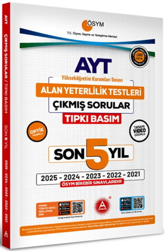 A Yayınları AYT Son 5 Yıl Tıpkı Basım Çıkmış Sorular