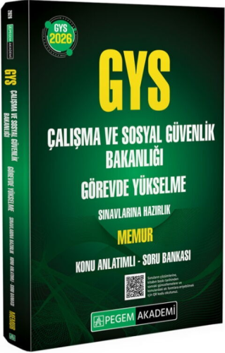 GYS Kitapları, - Pegem Akademi - Pegem Yayınları 2026 GYS Çalışma ve S