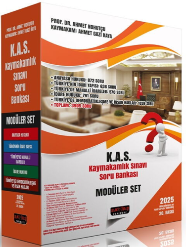 Savaş Yayınları 2025 KAS Kaymakamlık Sınavı Test Soru Bankası Modüler Set