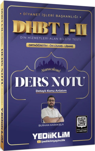 Yediiklim Yayınları Diyanet İşleri Başkanlığı DHBT I-II Ortaöğretim Ön Lisans Lisans Ders Notu