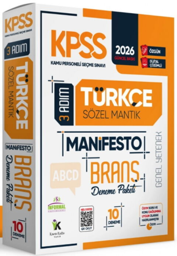 İnformal Yayınları 2026 KPSS Türkçenin Manifestosu Dijital Çözümlü 10'lu Branş Denemesi