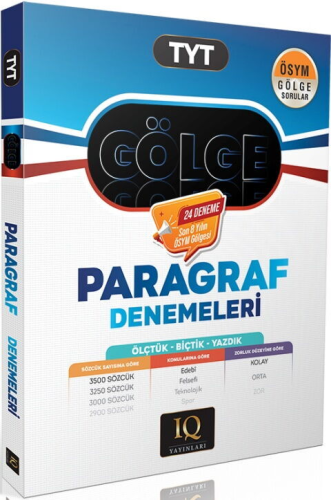 IQ Yayınları TYT Gölge Paragraf Denemeleri