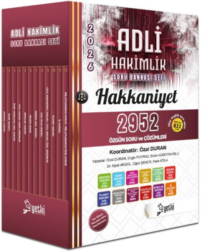 Yetki Yayınları 2026 Hakkaniyet Adli Hakimlik Soru Seti