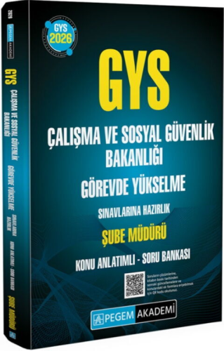 - Pegem Akademi - Pegem Yayınları 2026 GYS Çalışma ve Sosyal Güvenlik 