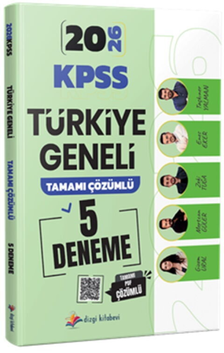 Dizgi Kitap Yayınları 2026 KPSS Türkiye Geneli Tamamı PDF Çözümlü 5 Deneme Sınavı