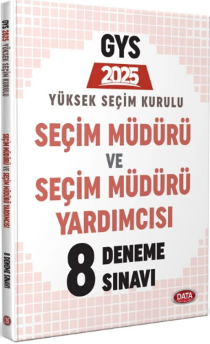 Data Yayınları 2025 Yüksek Seçim Kurulu (YSK) Seçim Müdürü 8 Deneme Sınavı