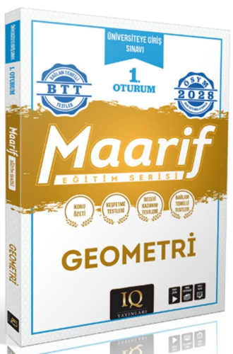 Geometri - IQ Yayınları 2028 TYT Geometri Maarif Eğitim Serisi 1. Otur