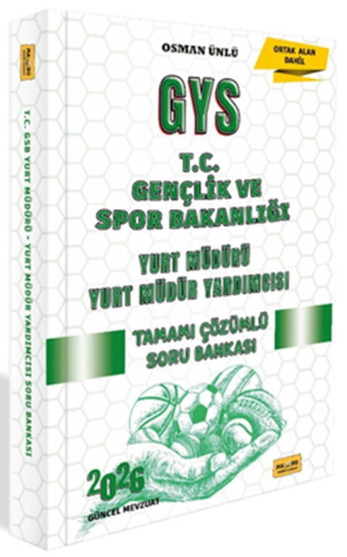 Makro Kitap 2026 T.C. Gençlik ve Spor Bakanlığı GYS Yurt Müdürü – Yurt Müdür Yardımcısı Tamamı Çözümlü Soru Bankası