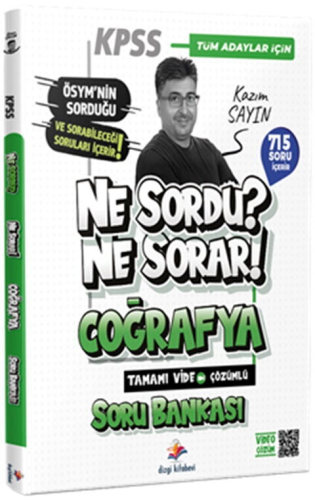 Dizgi Kitap Yayınları 2026 Ne Sordu Ne Sorar KPSS Coğrafya Tamamı Video Çözümlü Soru Bankası