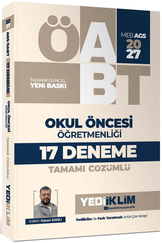 Yediiklim Yayınları 2027 MEB AGS ÖABT Okul Öncesi Öğretmenliği Tamamı 