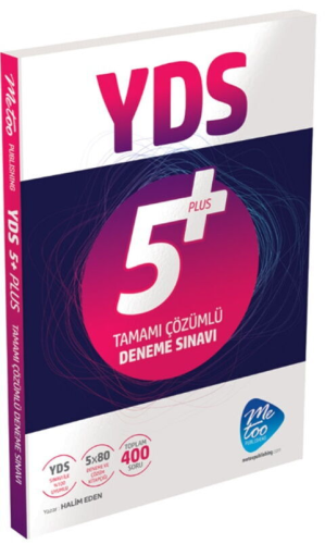 MeToo Publishing YDS Tamamı Çözümlü 5 Plus Deneme Sınavı