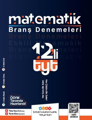 Etkili Matematik Yayınları TYT Matematik 12'li Branş Denemeleri