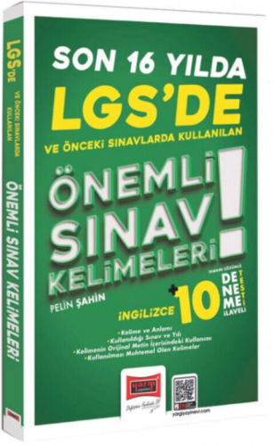 Yargı Yayınları LGSde Son 16 Yılda Kullanılan Önemli İngilizce Sınav Kelimeleri