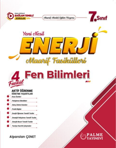 Palme Yayınları 7. Sınıf Fen Bilimleri Enerji Yeni Nesil Maarif Fasikü