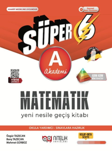 Nitelik Yayınları 6. Sınıf Matematik Süper A Yeni Nesil Geçiş Kitabı