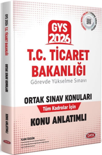 Data Yayınları 2026 T.C. Ticaret Bakanlığı GYS Ortak Konular Konu Anlatımlı