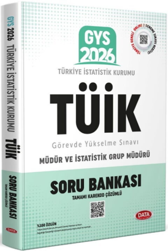 Data Yayınları 2026 Türkiye İstatistik Kurumu (TÜİK) GYS Soru Bankası - Karekod Çözümlü