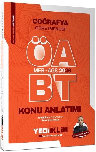 Yediiklim Yayınları 2026 MEB AGS ÖABT Coğrafya Öğretmenliği Konu Anlatımı