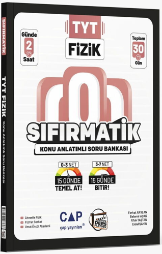 Fizik - Çap Yayınları TYT Fizik Sıfırmatik Konu Anlatımlı Soru Bankası