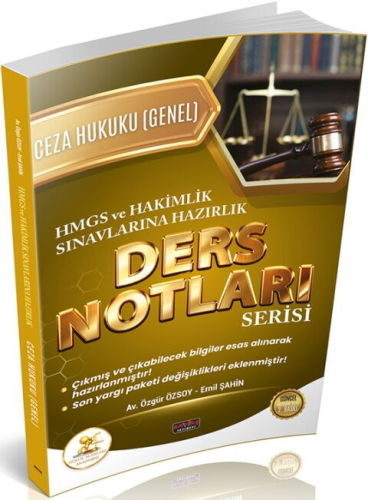 Savaş Yayınları 2026 HUKAL HMGS-HAKİMLİK Ceza Hukuku Genel Hükümler Ders Notları