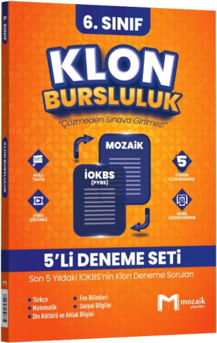 Mozaik Yayınları 6. Sınıf Klon 5'li Deneme Seti