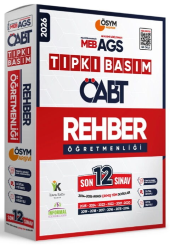 İnformal Yayınları 2026 MEB AGS ÖABT Rehber Öğretmenliği ÖSYM Tıpkı Basım 12'li Deneme Paketi