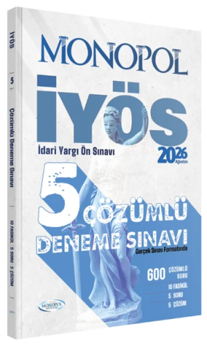Monopol Yayınları 2026 İYÖS Tamamı Çözümlü 5 Deneme