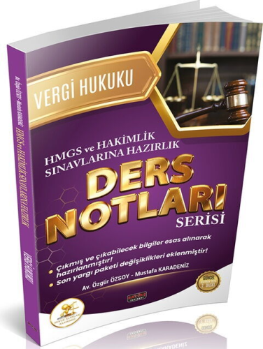 Savaş Yayınları 2026 HUKAL HMGS-HAKİMLİK Vergi ve Vergi Usul Hukuku Ders Notları
