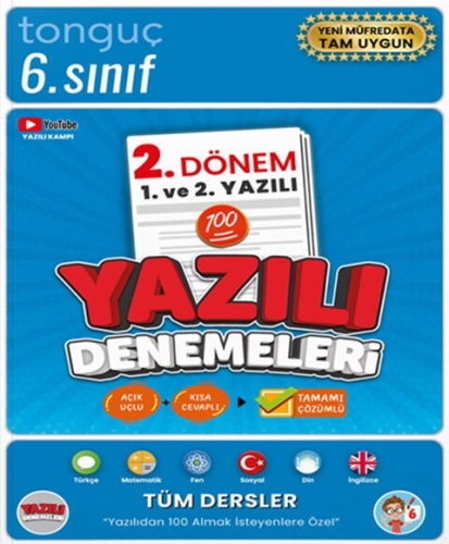 Tonguç Akademi 6. Sınıf Yazılı Denemeleri 2. Dönem 1 ve 2. Yazılı