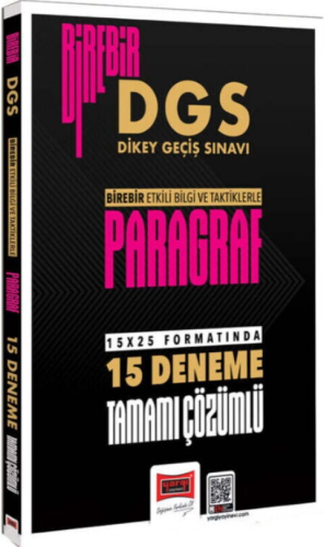 Yargı Yayınları DGS Birebir Tamamı Çözümlü Paragraf 15 Deneme