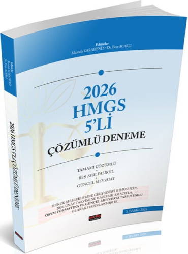 HMGS, Hakimlik Sınavları,HMGS Deneme Sınavı, - Savaş Yayınevi - Savaş 