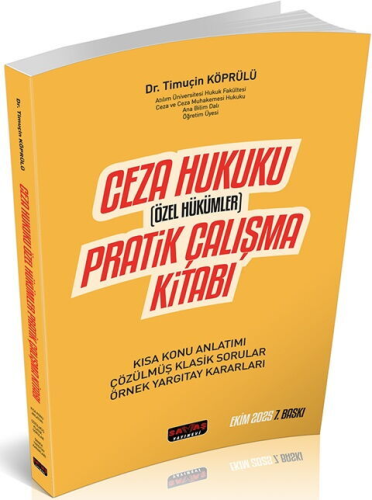 Ceza Hukuku Özel Hükümler Pratik Çalışma Kitabı
