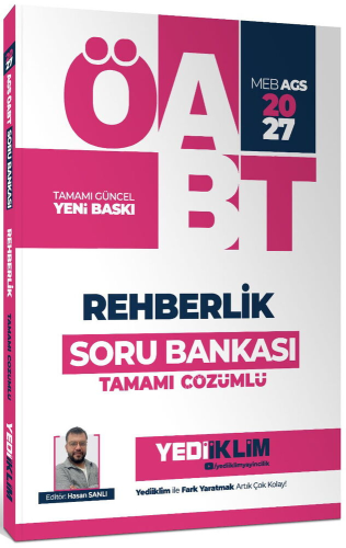 Yediiklim Yayınları 2027 MEB AGS ÖABT Rehberlik Tamamı Çözümlü Soru Ba