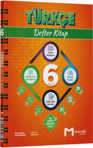 Mozaik Yayınları 6. Sınıf Türkçe Defter Kitap