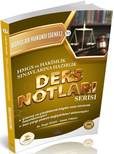 Savaş Yayınları 2026 HUKAL HMGS-HAKİMLİK Borçlar Hukuku Genel Hükümler Ders Notları