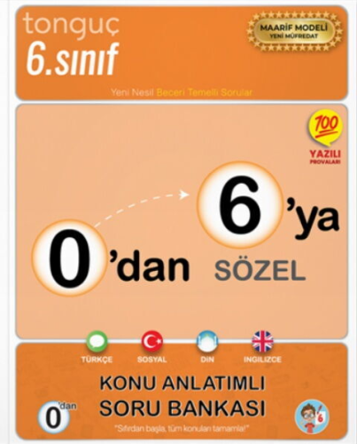 6. Sınıf Kitapları - Tonguç Akademi 0 dan 6 ya Sözel Konu Anlatımlı So