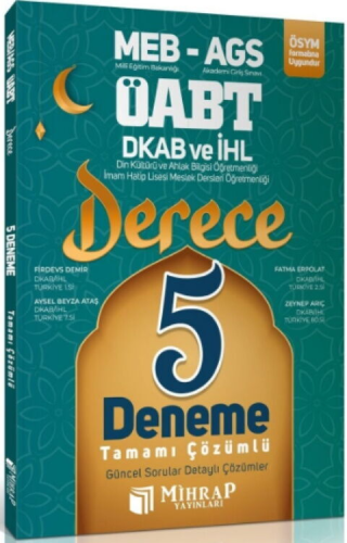 MEB-AGS ÖABT Kitapları,Deneme Sınavları, - Mihrap Yayınları - Mihrap Y