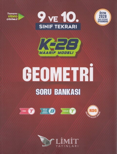 Limit Yayınları TYT 9. ve 10. Sınıf Tekrarı Geometri K-28 Maarif Model