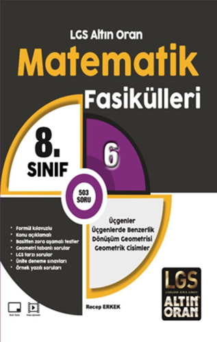 Altın Oran Yayınları 8. Sınıf LGS Matematik Üçgenler Üçgenlerde Benzerlik Fasikülleri