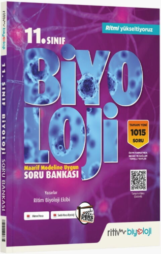 Ritim Biyoloji Yayınları 11. Sınıf Biyoloji Maarif Soru Bankası