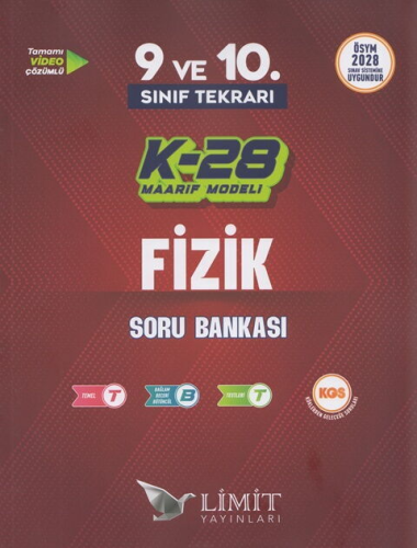 Limit Yayınları TYT 9. ve 10. Sınıf Fizik Tekrarı K-28 Maarif Model So
