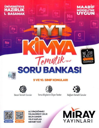 Miray Yayınları TYT Kimya Maarif Model Tematik Soru Bankası