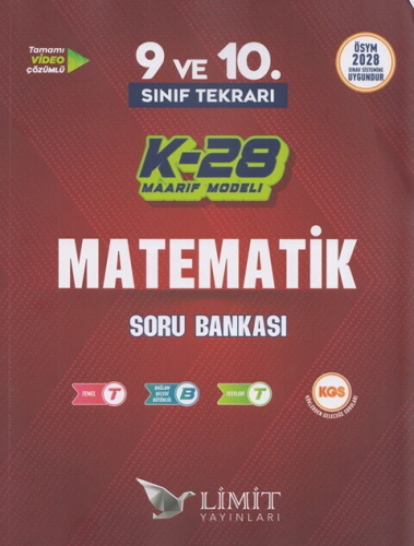 Limit Yayınları TYT 9. ve 10. Sınıf Tekrarı Matematik K-28 Maarif Mode