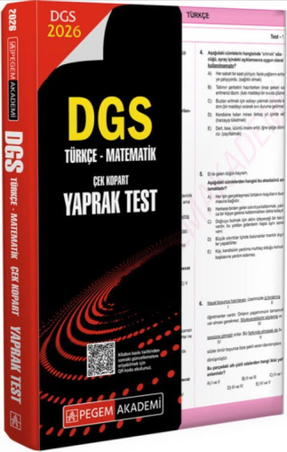 Pegem Yayınları 2026 DGS Çek Kopar Yaprak Test