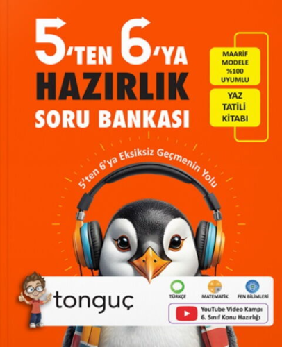 6. Sınıf Kitapları - Tonguç Akademi 5 ten 6 ya Hazırlık Kitabı - Komis