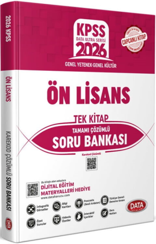 Data Yayınları 2026 KPSS Önlisans Tek Kitap Karekod Çözümlü Soru Bankası