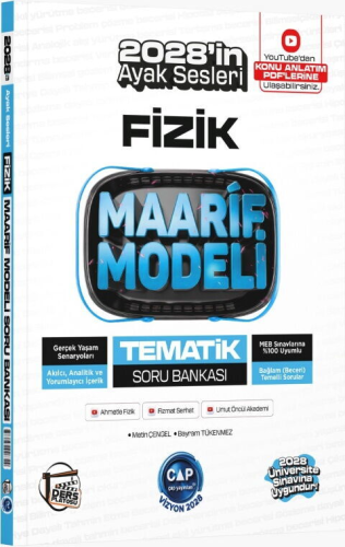 Fizik - Çap Yayınları Üniversiteye Hazırlık Fizik Ders Platosu Maarif 
